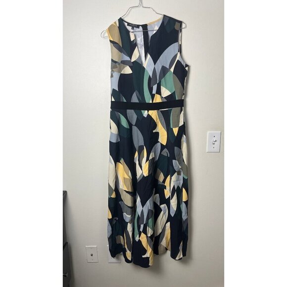 LAFAYETTE 148 GEOMETRIC PRINT MAXI DRESS 4 - Picture 1 of 5